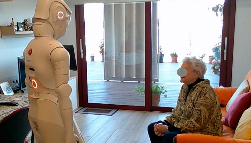 Robot asistencial humanoide conversando. Foto: Proyecto Raadical, Leitat