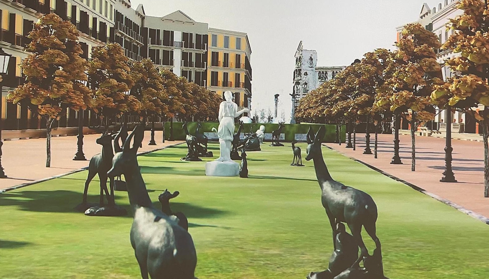 'El Nuevo Despertar de la Aurora', una experiencia inmersiva que recupera el monumento noucentista nunca completado en los Jardinets de Grcia...