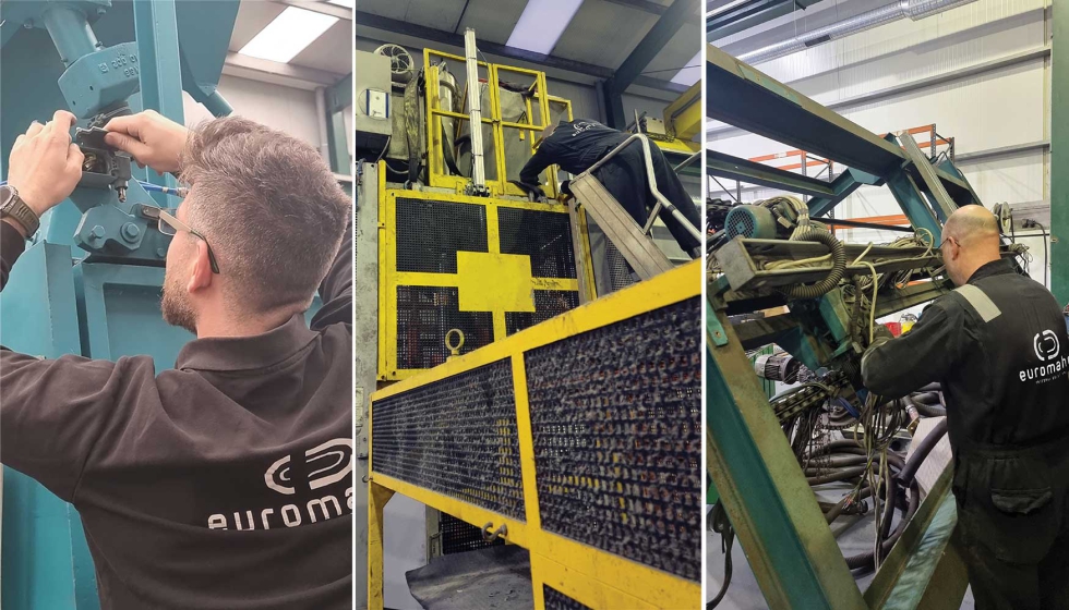 Trabajos de mantenimiento en distintos modelos de maquinaria industrial