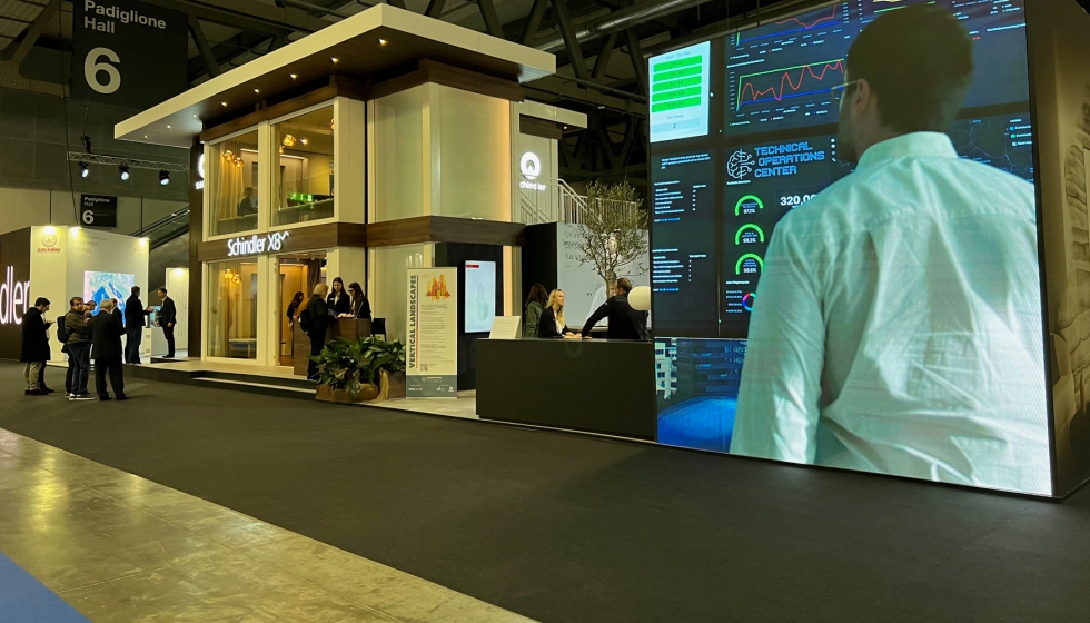 Schindler aprovech� la feria para presentar Schindler X8, su �ltima innovaci�n en elevadores...