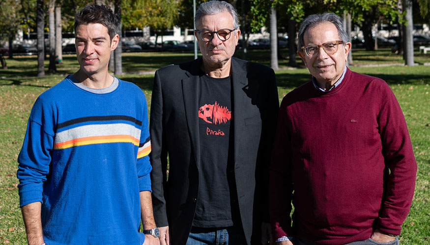 De izquierda a derecha: Luis Guanter, Juan Bisquert y Avelino Corma