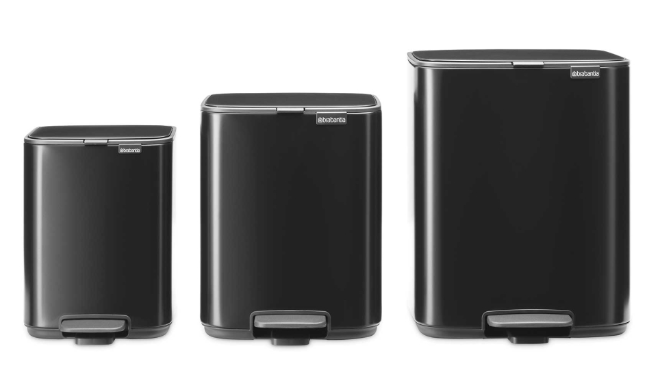 Cubo Bo pedal Bin 4, 7, 12L, color Matt Black de Brabantia