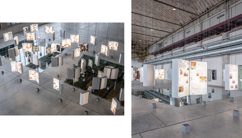 Vista de la exposici�n en la sala de Turbinas de La T�rmica Cultural en Ponferrada. Foto: Juan Baraja