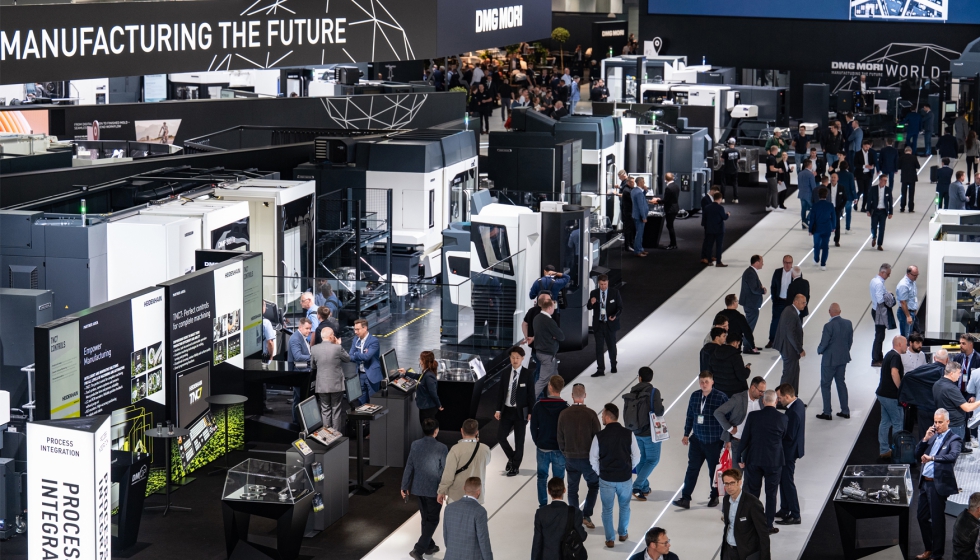 De las m�s de 40 m�quinas expuestas por DMG MORI, 33 eran automatizadas. Foto: Rainer Jensen