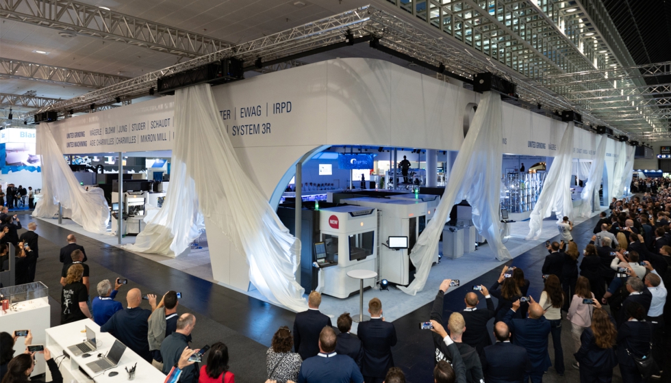 En el stand de United Machining Solutions destac� especialmente la rectificadora cil�ndrica universal Studer S23. Foto: Rainer Jensen...
