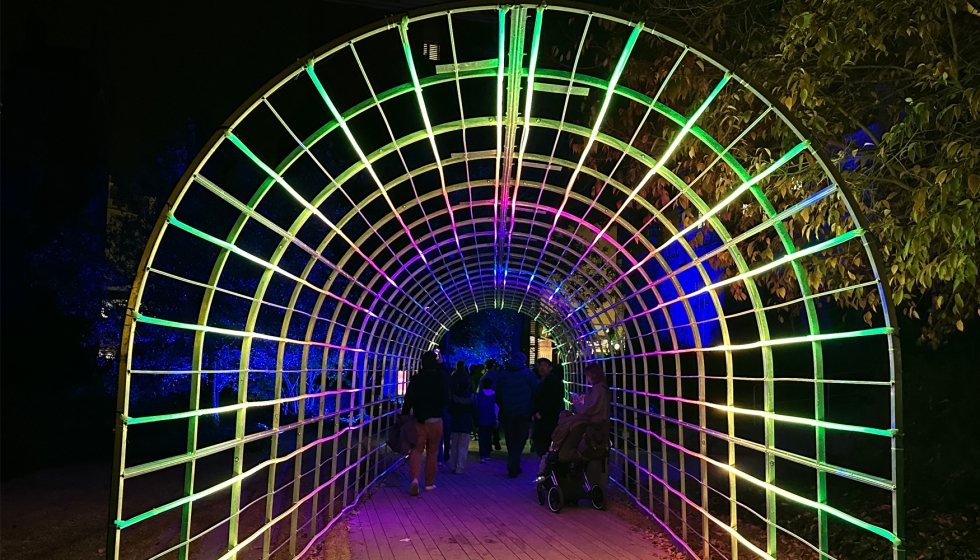 Una de las instalaciones inmersivas del Christmas Garden barcelon�s