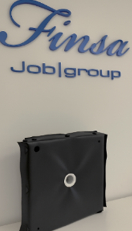 Figura 2: Demostrador de filtro fabricado con hilos monofilamento de PP reciclado