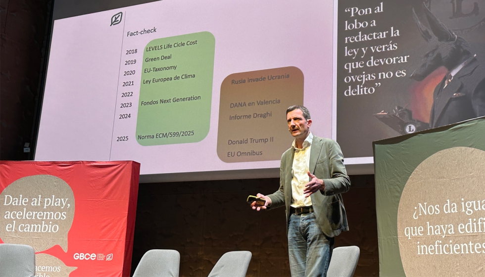 Bruno Sauer, director general de GBCE, present� la nueva edici�n del Informe Pa�s 2025 durante la jornada �Sostenibilidad XL�...