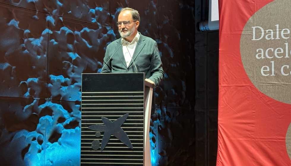 Justo Orgaz, presidente de GBCE, durante la inauguraci�n de la jornada