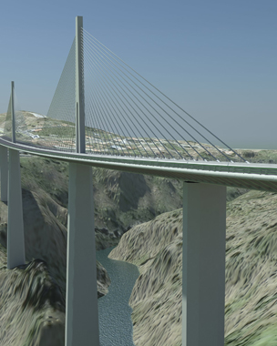 Recreacin de cmo quedar el Viaducto del Corgo una vez finalizada las obras