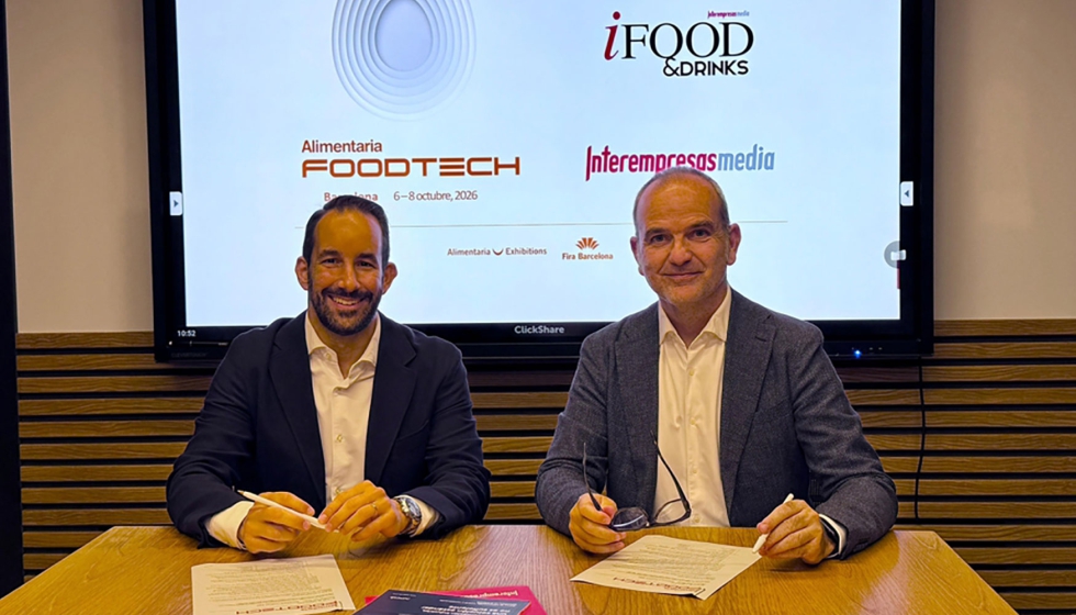 Ricardo M�rquez, diretor da Alimentaria FoodTech, juntamente com Aleix Torn�, diretor executivo da Interempresas Media...