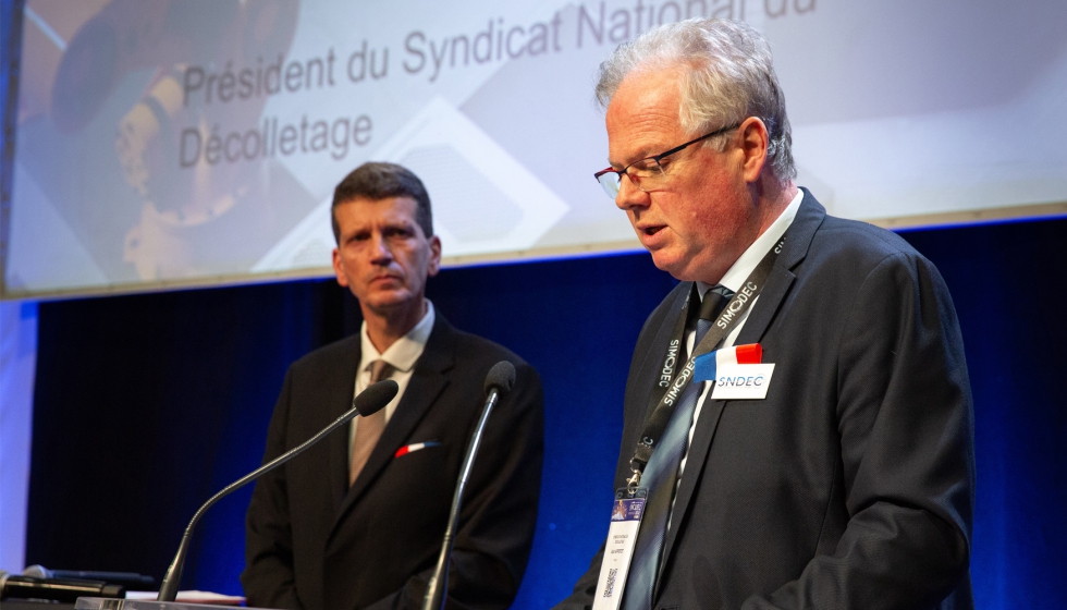 O presidente da Rochexpo, Philippe Vachoux (� esquerda), e o presidente da SN Dec, Alain Appertet...