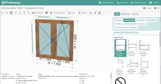 Preference ha estructurado sus herramientas de software para el sector del cerramiento en tres m�dulos que operan de forma encadenada...