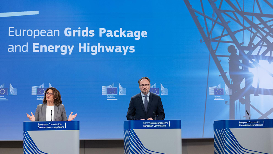 Teresa Ribera, Vice-Presidente Executiva da Comiss�o respons�vel pela Transi��o Limpa, Justa e Competitiva; Dan J�rgensen...