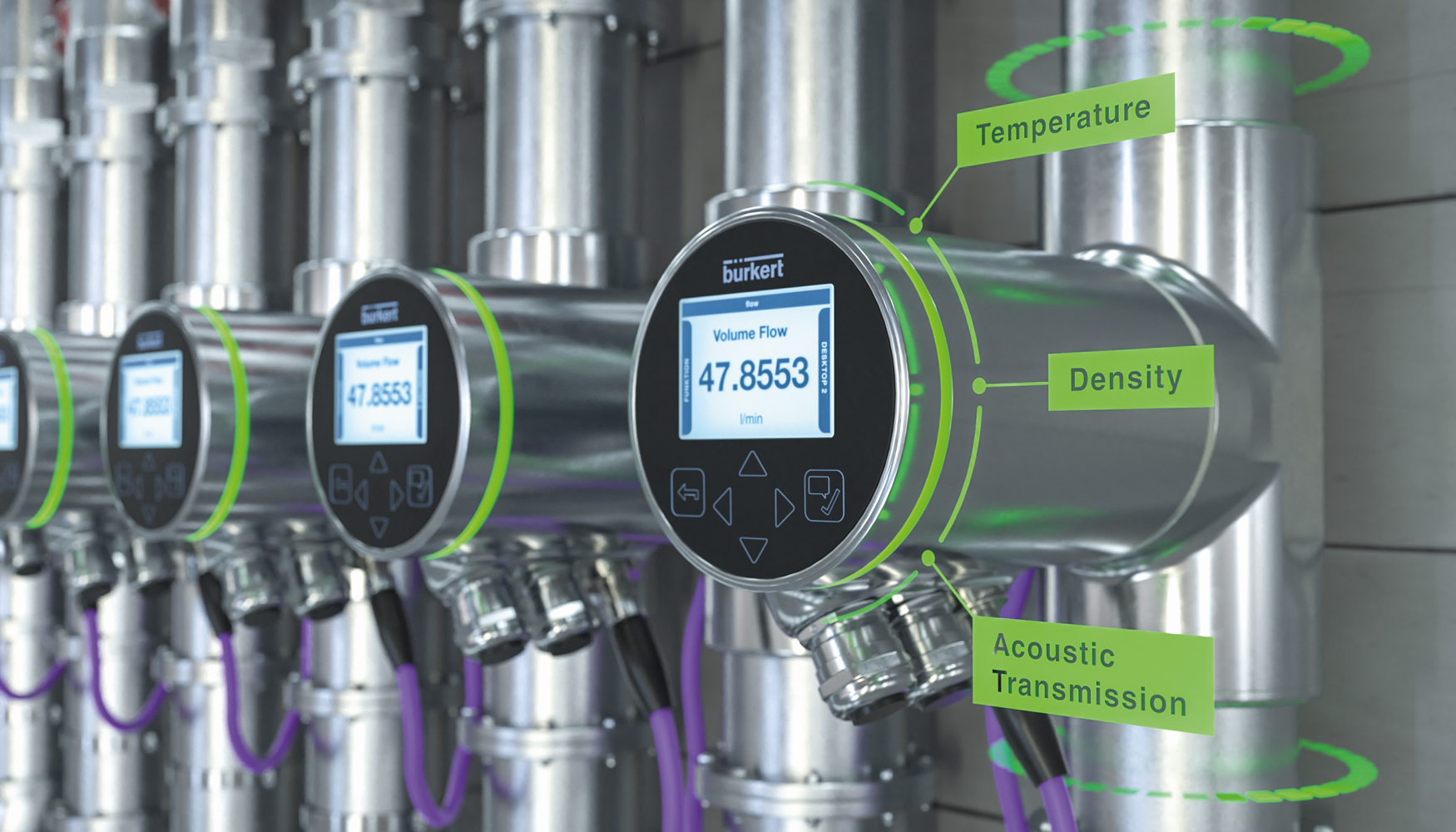 Con FLOWave, B�rkert ha lanzado al mercado un sensor de caudal higi�nico, de bajo consumo y, a la vez, muy preciso...