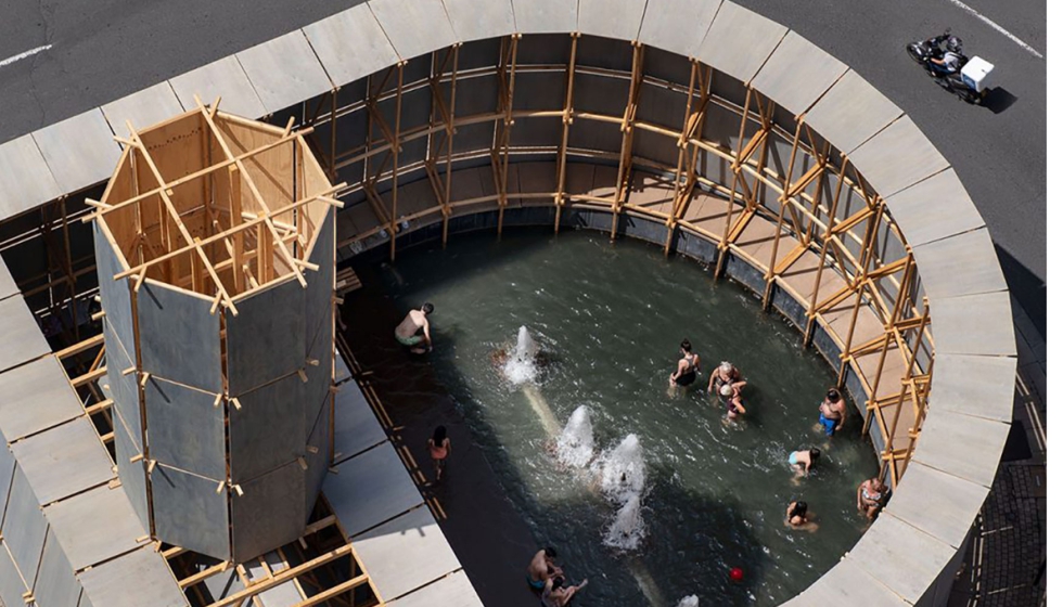 Imagen de la instalaci�n �Round About Baths� que form� parte del festival Conc�ntrico 2025. Foto: Conc�ntrico