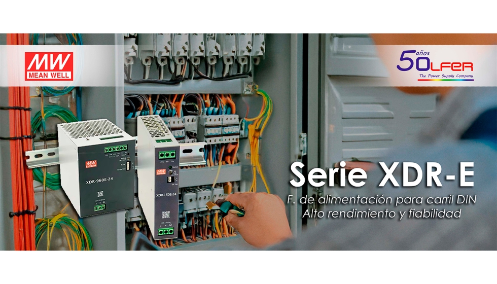 Mean Well present� la nueva serie XDR-E, una fuente de alimentaci�n para carril DIN dise�ada para ofrecer una alta relaci�n calidad-precio...