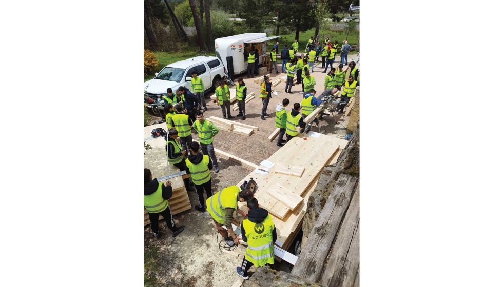 Imagen del hackat�n celebrado en el entorno de la Casa de la Madera de Revenga, en Burgos...