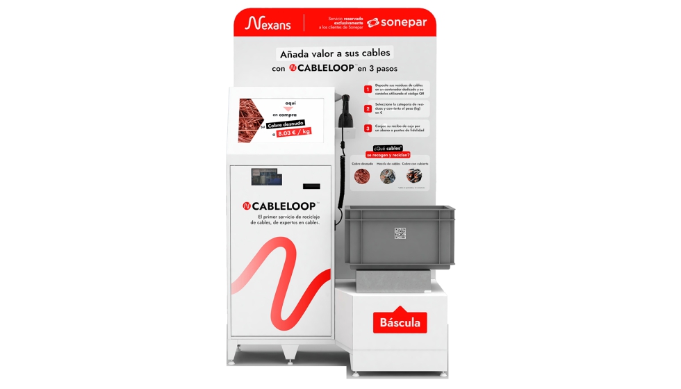 El cable depositado por los clientes es trasladado desde los centros log�sticos de Sonepar a un socio de Nexans especializado en su recuperaci�n y...