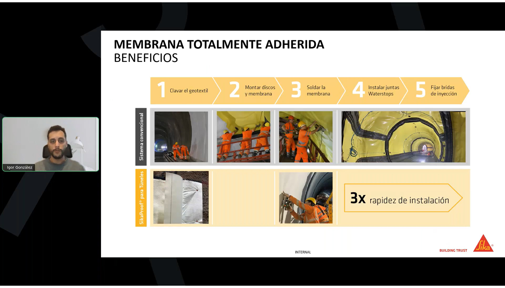 Igor Gonz�lez, desarrollador de negocio en Sika T�neles & Miner�a