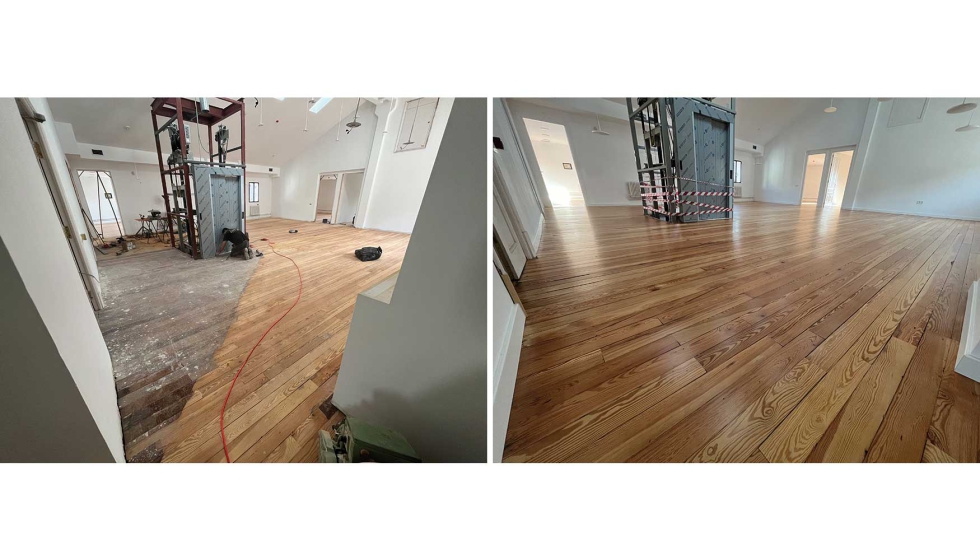 El acuchillado y barnizado de los 1...