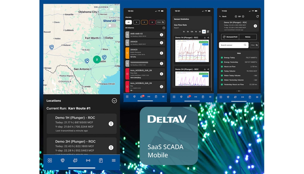 El nuevo m�vil DeltaV SaaS Scada de Emerson permite a los operadores y t�cnicos hacer m�s en el campo desde sus dispositivos m�viles...