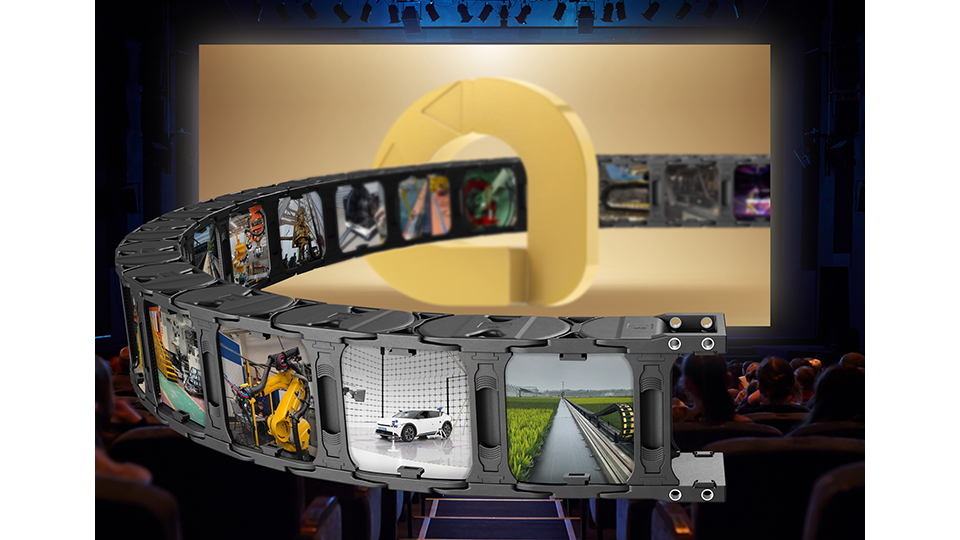 O pr�mio vector distingue projetos �nicos a n�vel mundial com sistemas de calhas articuladas. (Fonte: igus GmbH)