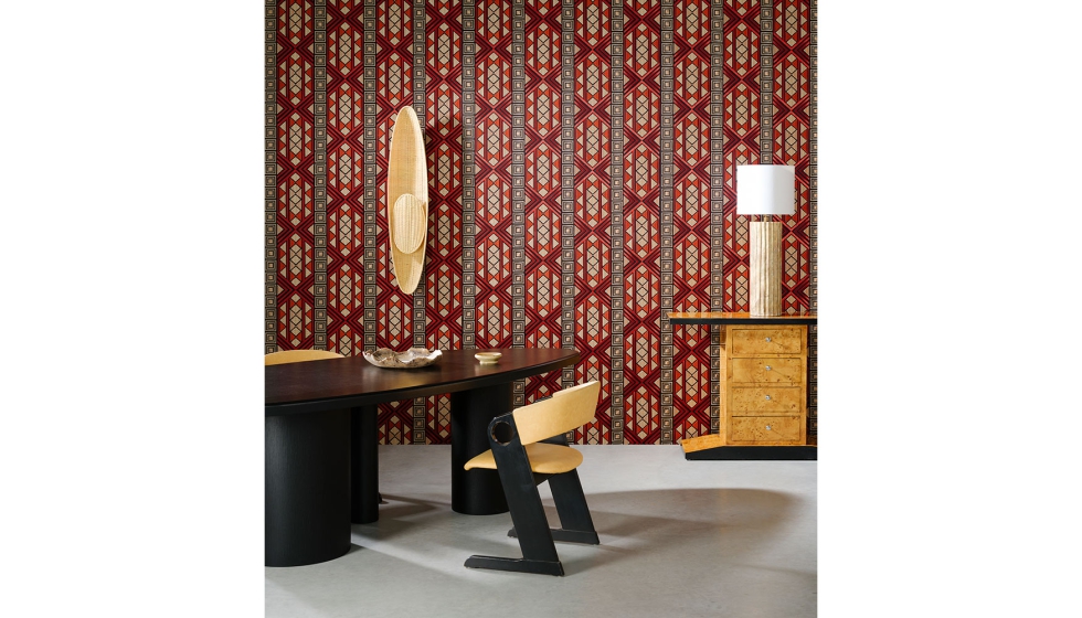 El dise�o Filigrana de la colecci�n D�cors & Panoramiques es un bordado de estilo Art Deco, tejido sobre una mezcla c�lida de algod�n y lino...