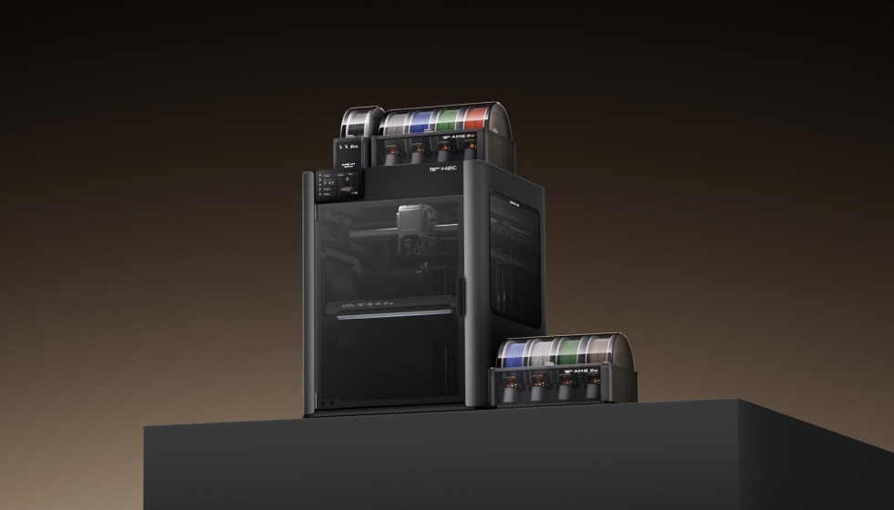 Impresora 3D multicolor y multimaterial H2C Vortek de Bambu Lab