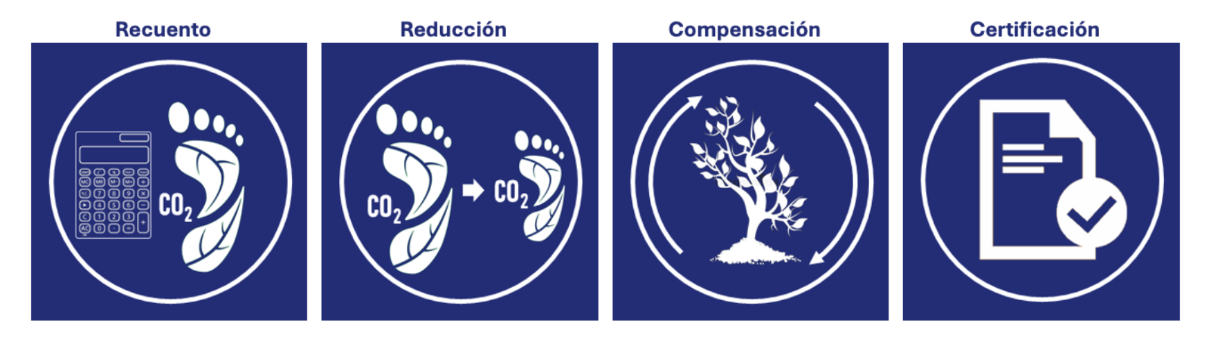 Fig. 1. Etapas b�sicas de la gesti�n corporativa de la huella de CO2