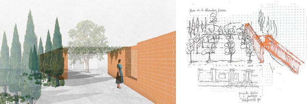 La propuesta se compone de dos planos verticales y un elemento horizontal que conforman una puerta integrada por 42...