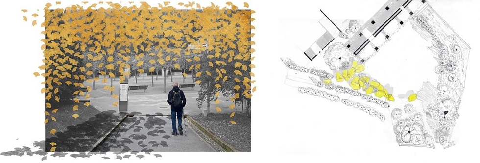 Las piezas, sostenidas mediante cables pr�cticamente invisibles, se disponen como un dosel ligero que filtra la luz de forma variable...