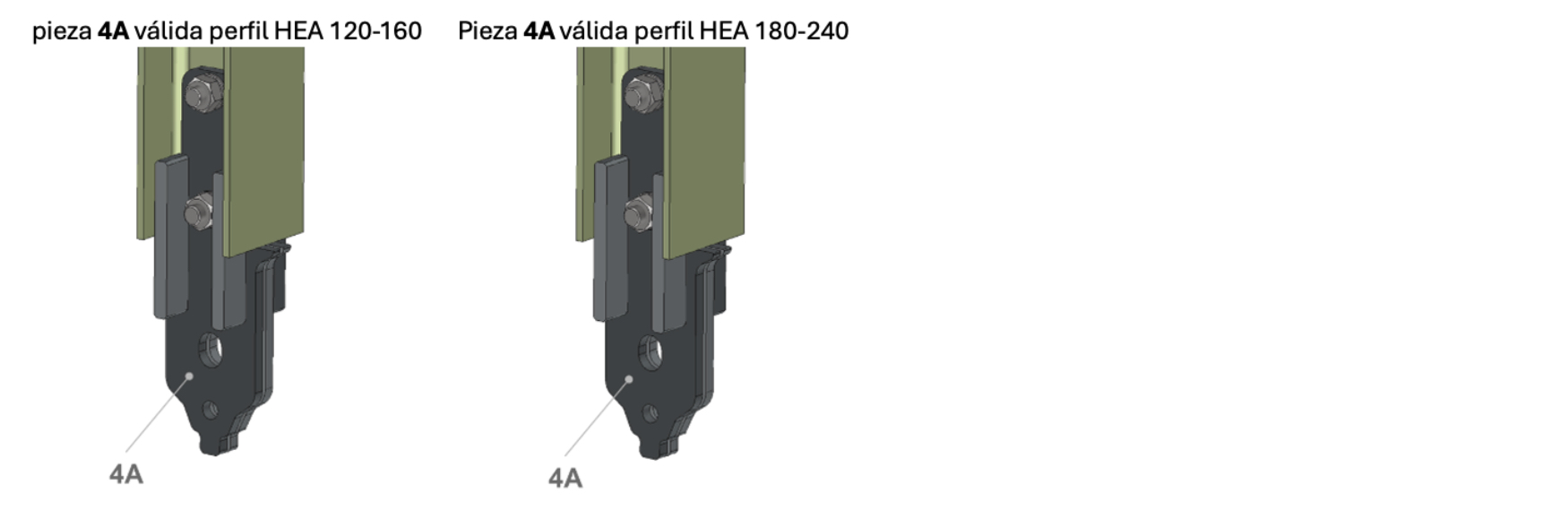 Fig. 9 Pies de los postes (pieza intermedia) para sistema modular de las tres series...
