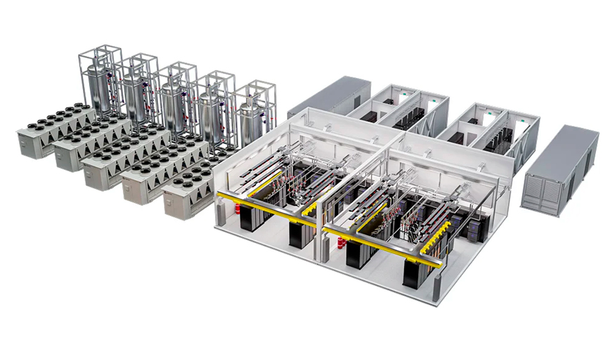 Al tratarse de soluciones modulares prefabricadas, Vertiv MegaMod HDX facilita una implementaci�n r�pida