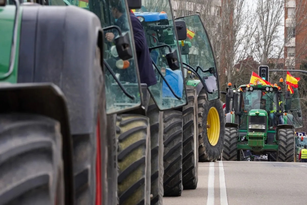 Tractorada en Valladolid. Foto: Efeagro / Nacho Gallego