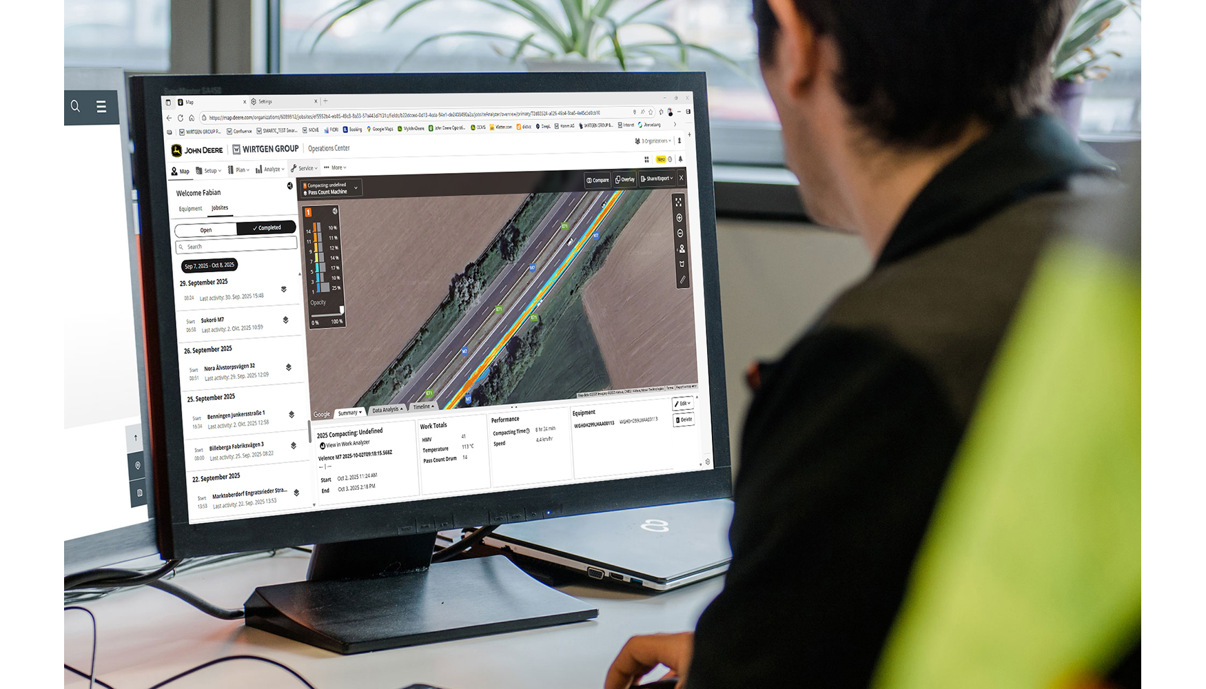 En el WPT Compacting se pueden visualizar todos los datos relativos al rendimiento y los procesos