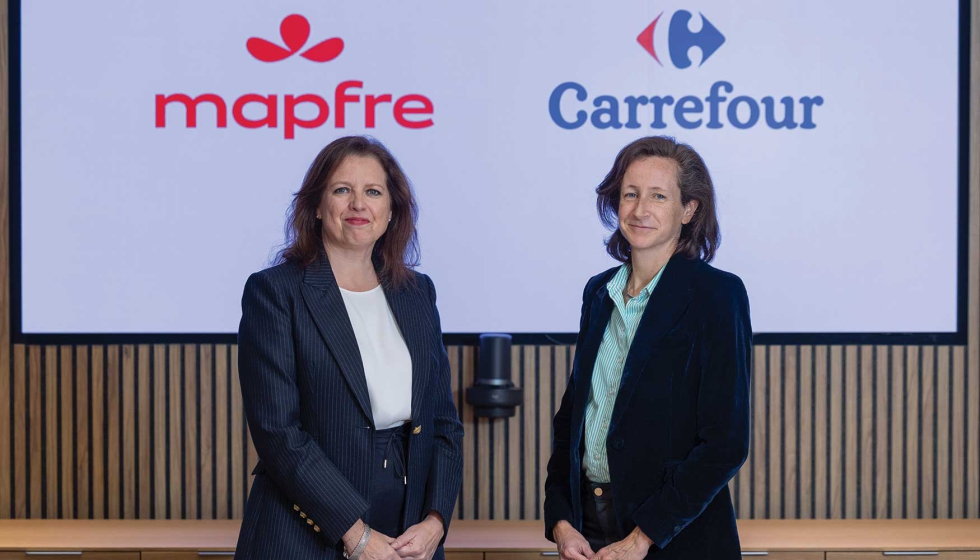 Elena Sanz, CEO de Mapfre Iberia, y Elodie Perthuisot, directora ejecutiva de Carrefour Espa�a