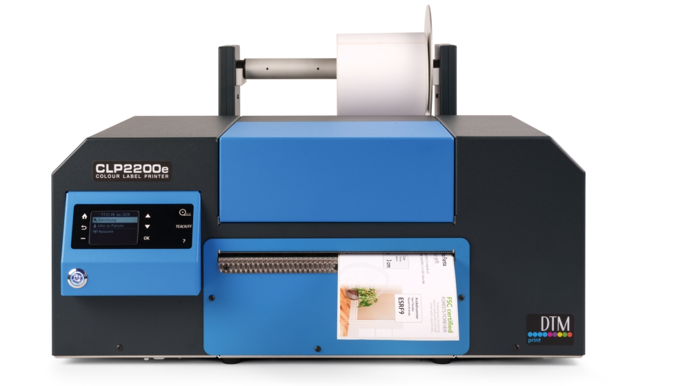 La DTM CLP2200e incorpora cuatro cartuchos de tinta independientes
