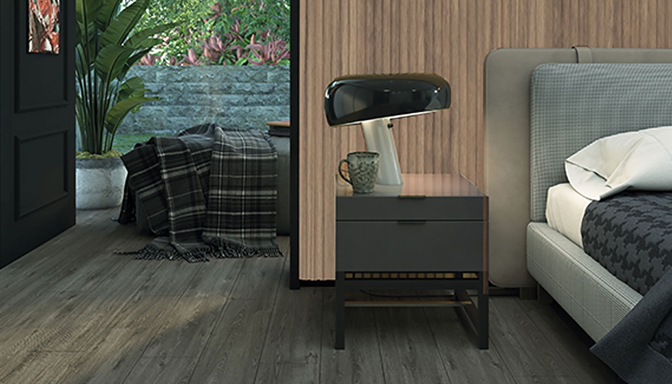 Los machihembrados Slatpanel de Gabarr� cuentan con una base de MDF recubierta de PVC que reproduce la tonalidad y el veteado natural de la madera...