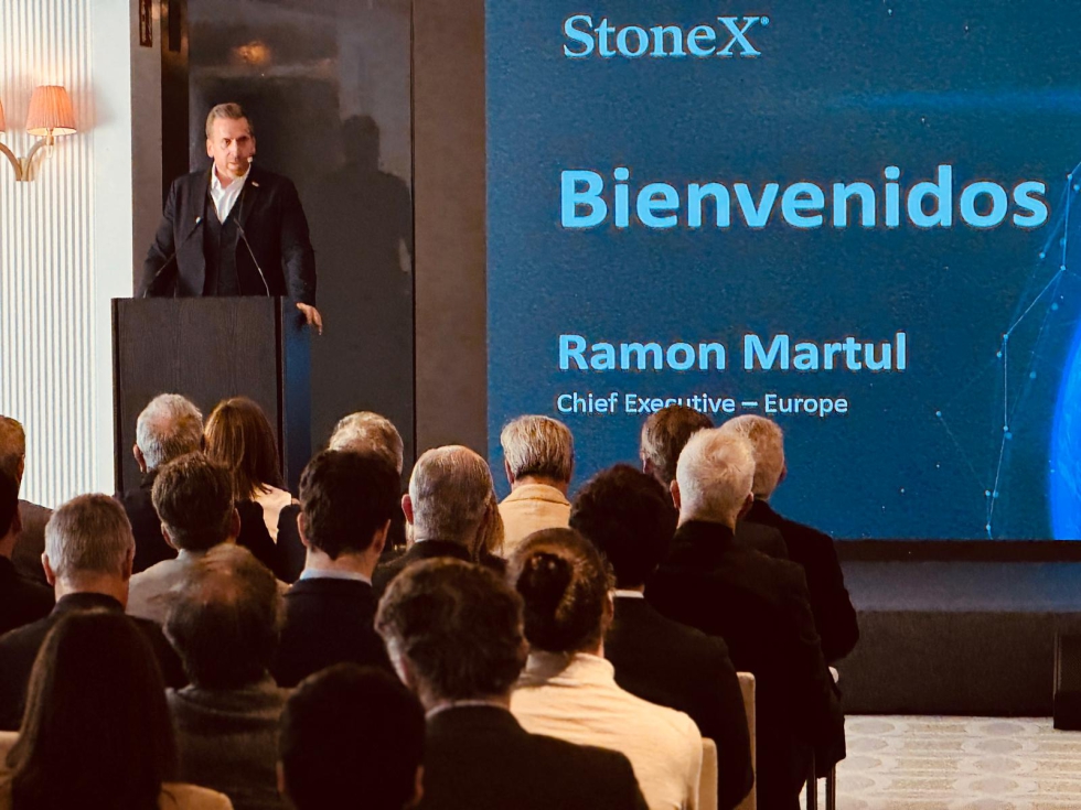Ramon Martul, m�ximo responsable de StoneX en Europa, durante la presentaci�n de la nueva oficina de la compa��a en Madrid...
