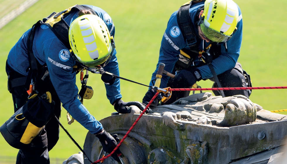 Mantenimiento del castillo de Chantilly. Foto: Petzl Distribution - Vuedici.org (2025)