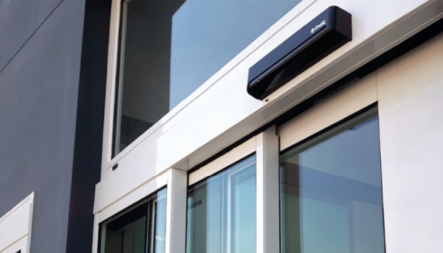 Perfil Dual 35, ideado para la fabricaci�n de cerramientos completos en puertas autom�ticas peatonales de vidrio