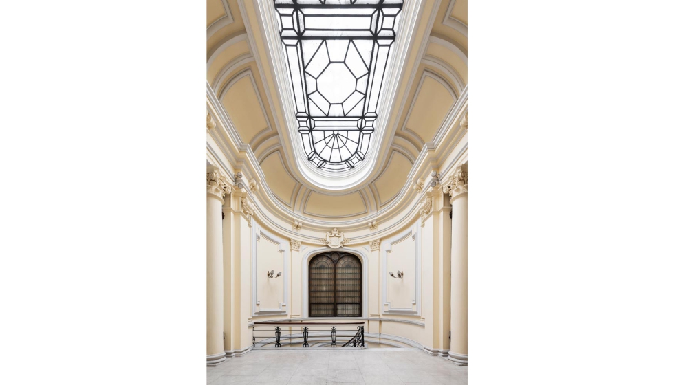 Imagen de la planta principal donde se articulaban las estancias nobles de la vivienda que destaca por su lucernario. Foto: Nacho Uribesalazar...