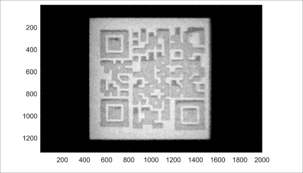 Figura 5: C�digo QR fabricado mediante PBF-LB mediante generaci�n de huecos [2]
