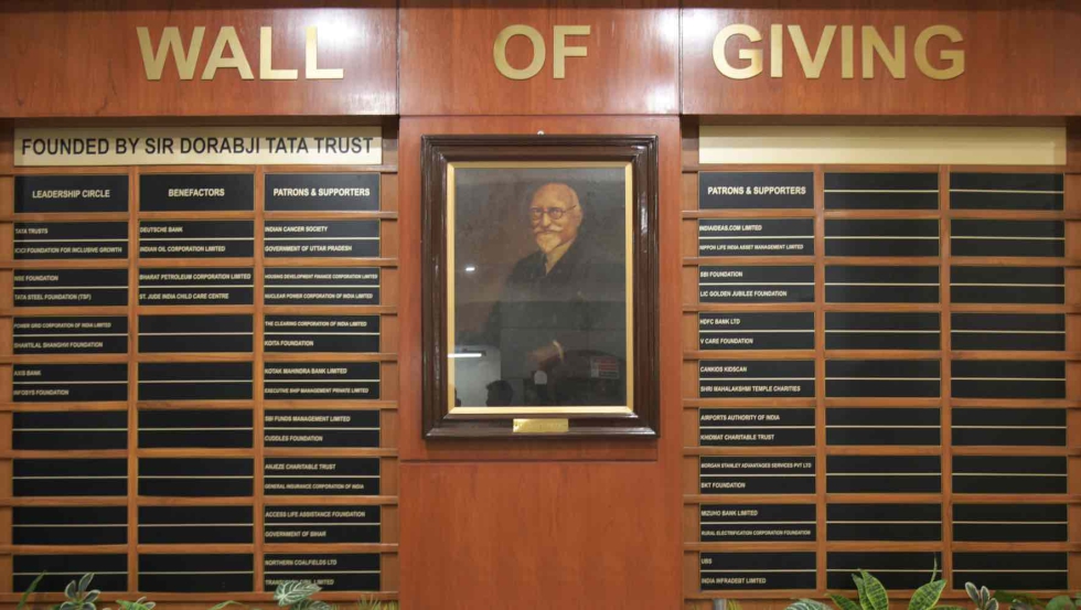 BKT Foundation ha sido honrada en el 'Wall of Giving' del Tata Memorial Hospital de Mumbai (India)