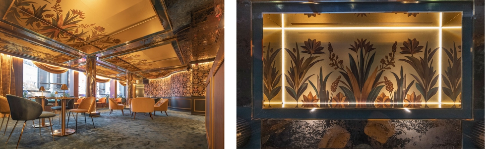 La zona �lounge� del espacio teatral mantiene la misma l�nea conceptual en todo el proyecto, creando un espacio sensorial en todo el conjunto...