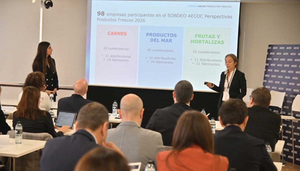 �ngels Segura, responsable de Productos del Mar de AECOC, durante la jornada 'Perspectivas y retos en Productos Frescos para 2026'...