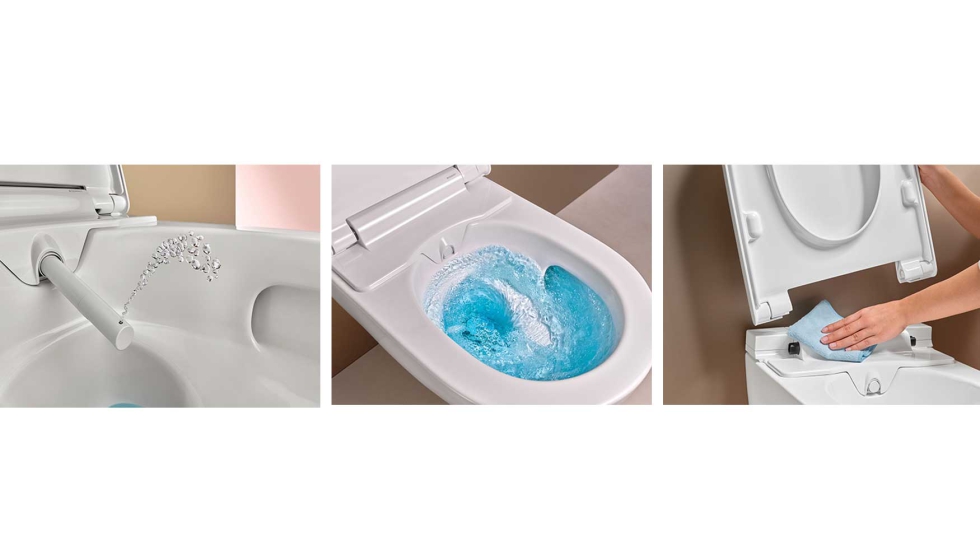 AquaClean Alba incorpora las tecnolog�as de ducha WhirlSpray y de descarga TurboFlush, as� como el sistema QuickRelease...