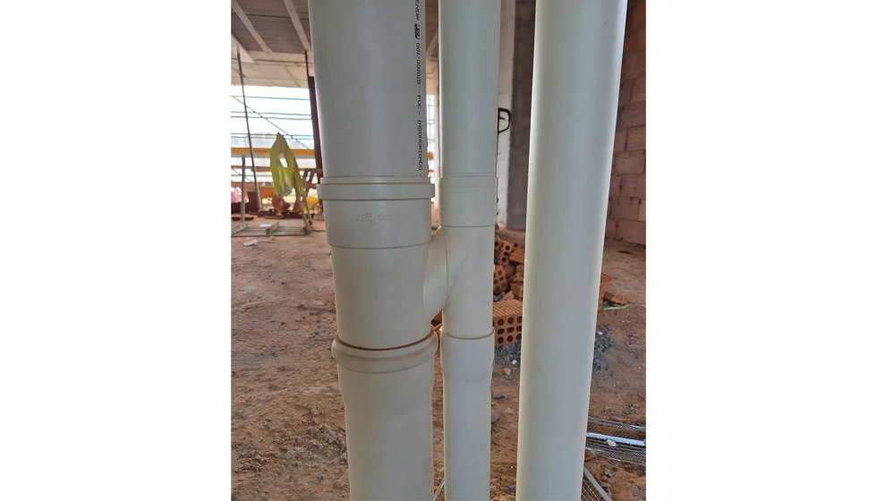 En Node Barakaldo se han instalado m�s de 7.000 metros de sistema con 170 bajantes por cada planta