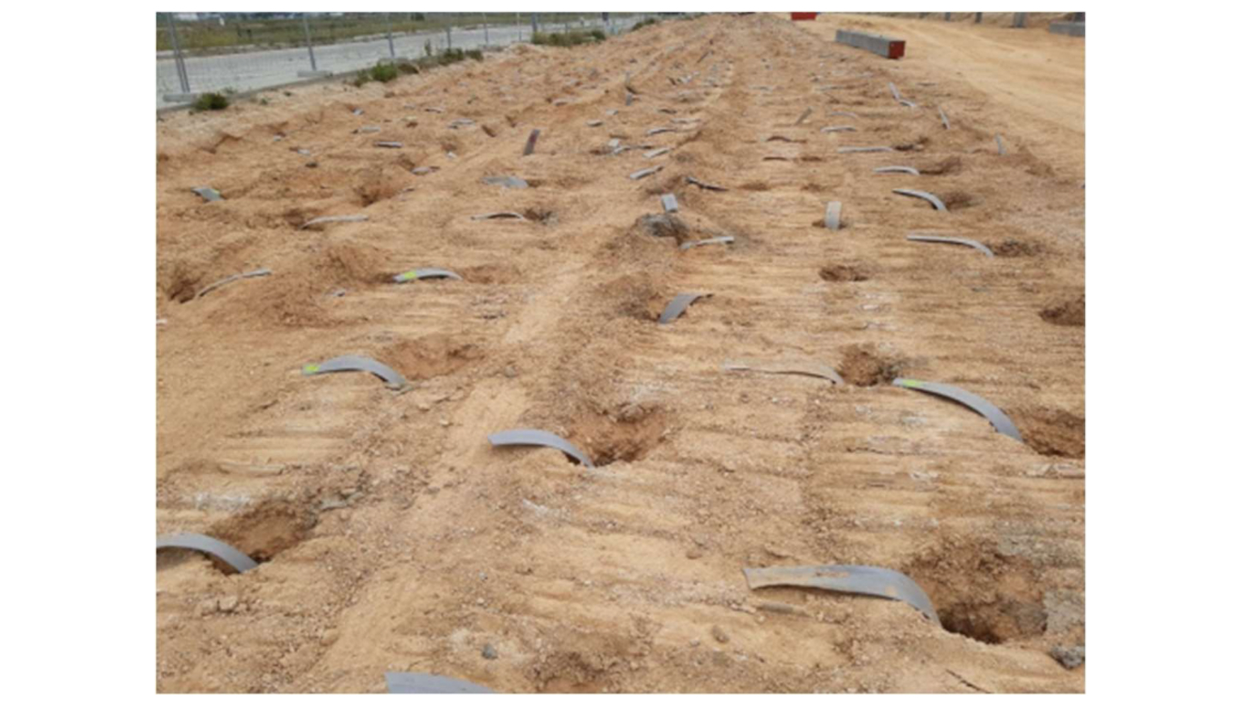 Figura 9. � Drenes verticales instalados en obra